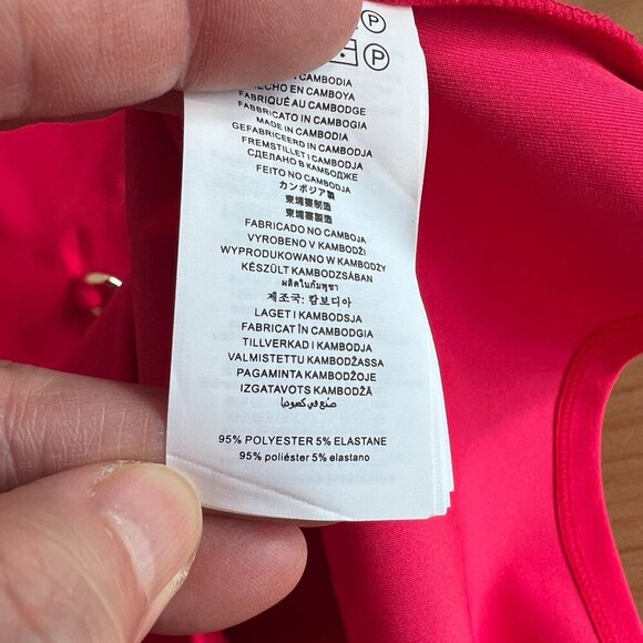 Michael Michael Kors PETITE XL Round Neck Scuba Crepe Chain Trim Dress Deep Pink - Picture 8 of 11